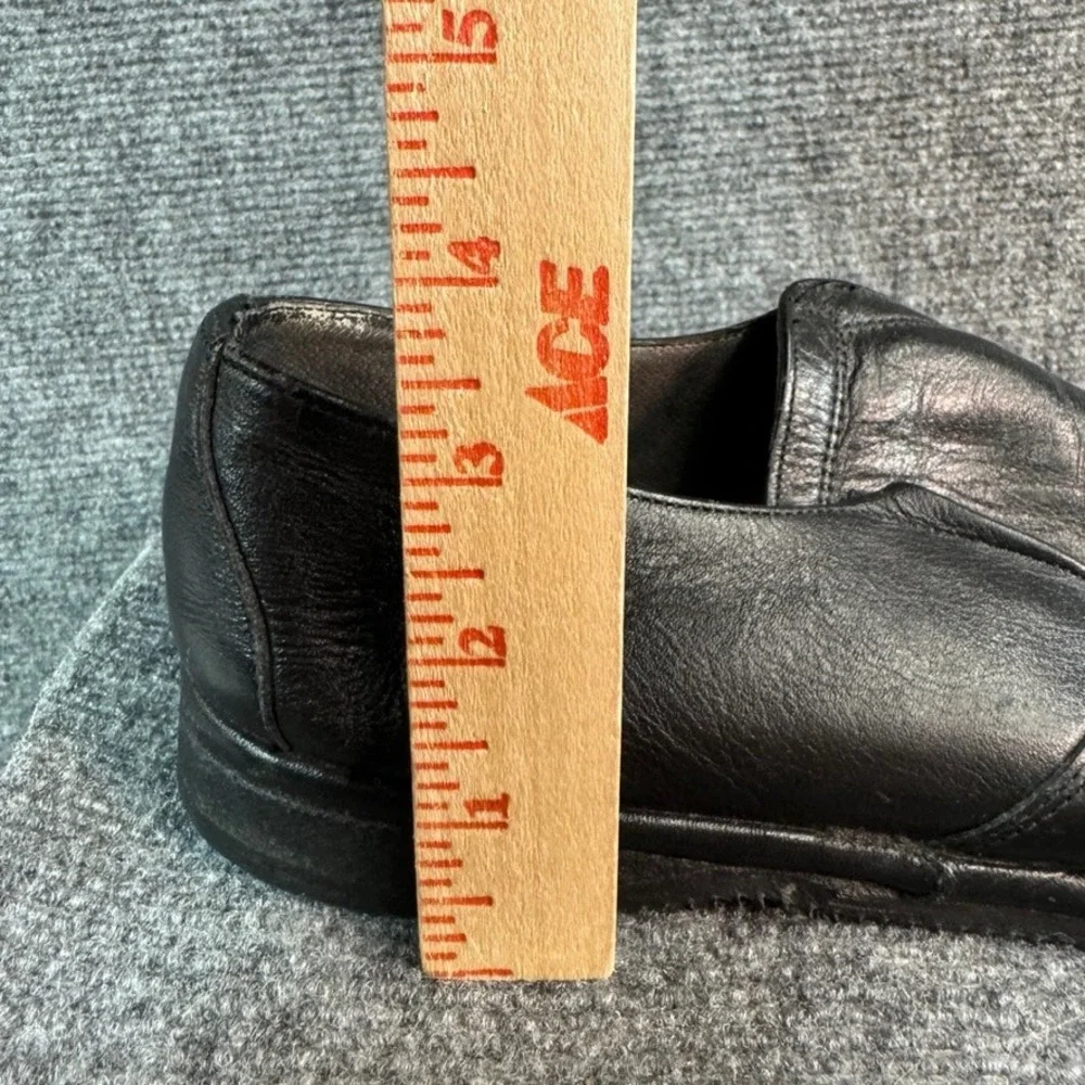 After Hours Mens Black Leather Slip On Loafers Moc Toe Dress Shoes Made in USA 9